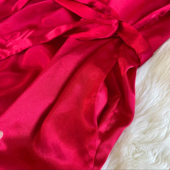 Vintage Victoria Secret Gold Label Silky Lace & Beaded Kimono Robe - Picture 6 of 9